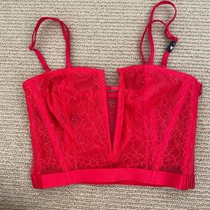 Victoria secret red corset top